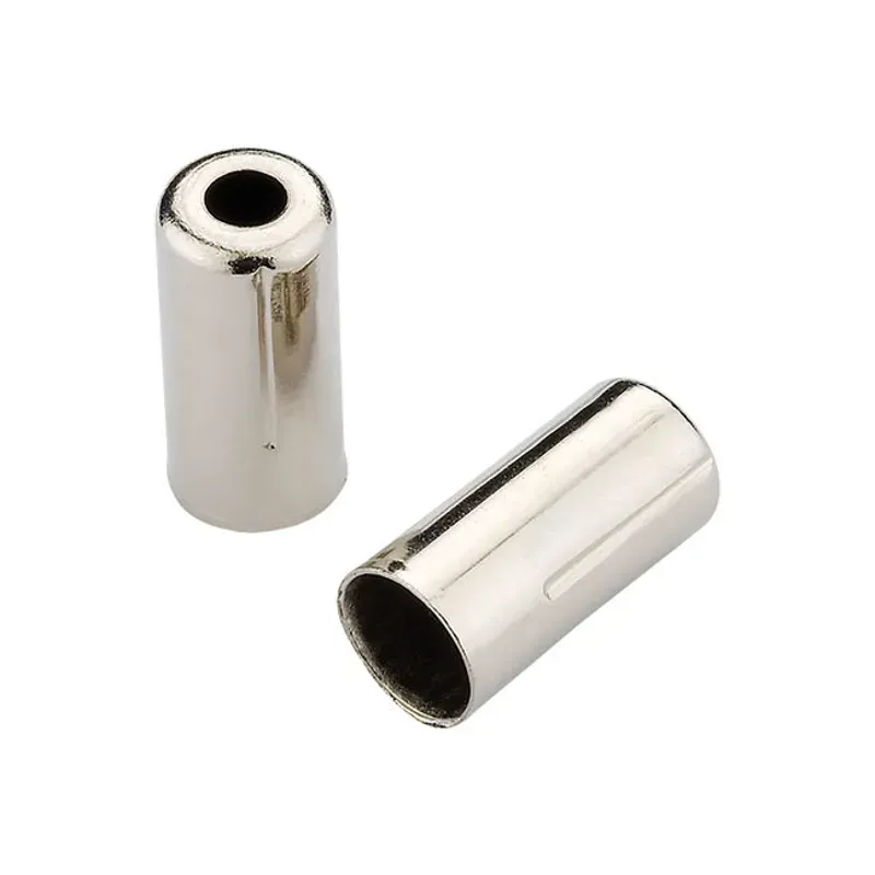 Jagwire Open End Caps 5mm 200-bottle in Chrome Plated Silver-1